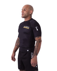 Manga corta personalizada BJJ Rash Guard MMA entrenamiento compresión Top Surf Jiu Jitsu Rashguard hecho en Pakistán - Product Image 2