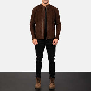 Blouson aviateur en cuir élégant Indemand pour hommes Veste d'extérieur de luxe confortable, légère et respirante avec logo personnalisé - Product Image 5