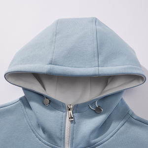 เสื้อฮู้ดซิปโออีเอ็มสั่งทำโลโก้พิเศษ ไซส์ใหญ่ 14 ซิป ผ้าฝ้าย 100% เนื้อหนา สำหรับผู้ชาย - Product Image 4