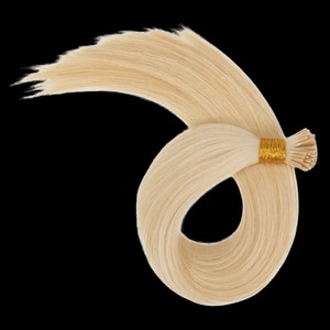 Extensión recta de cabello brillante con punta en U de calidad Superior, cabello virgen de Color rubio claro Natural, extensión de cabello virgen suave y suave - Product Image 1