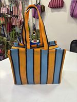 Sac fourre-tout réutilisable en nylon recyclé durable, rayé, en PP tissé, écologique, avec fermeture éclair, design personnalisé imprimé en sérigraphie offset