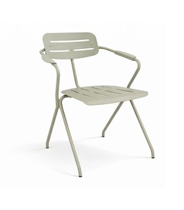Silla de Jardín Moderna de Metal Negro con Reposabrazos, Silla de Comedor de Acero Resistente para Patio Exterior - Product Image 2