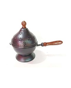 Quemador de carbón de hierro y Metal, quemador de carbón de incienso esencial moderno, ambientador para el hogar, quemador de incienso negro para Hotel y Bar - Product Image 3