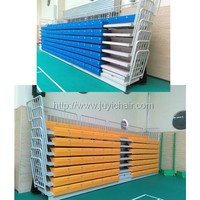 JY-750 Gradas Retráctiles para Gimnasios Escolares, Sistema de Asientos Plegables Telescópicos, Proveedor de Sillas para Canchas de Baloncesto