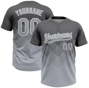 Maillot de softball personnalisé haut de gamme à deux boutons, impression numérique, coupe professionnelle, 100% polyester respirant - Product Image 3