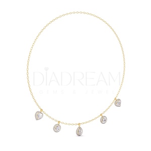 Collier en argent sterling 925 à la mode avec des diamants cultivés Leb Fashion Fine Jewelry pour les mariages et les cadeaux de fiançailles - Product Image 4