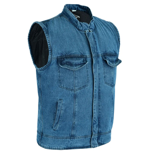 Gilet en jean décontracté pour homme respirant de haute qualité, nouveau design personnalisé, prix bas, vêtements d'extérieur d'hiver, service OEM, 100% coton - Product Image 1