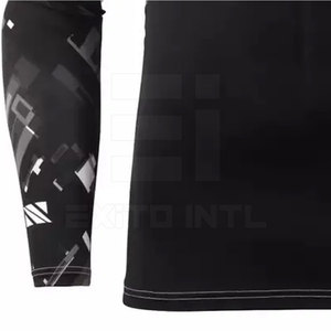 เสื้อรัดกล้ามเนื้อออกกำลังกายแบบสั่งทำพิเศษสำหรับผู้ชาย แขนยาว แห้งเร็ว สีตามสั่ง ผ้ายืดสแปนเด็กซ์/ไนลอน - Product Image 5