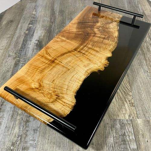 ไม้ธรรมชาติ + สีเรซินหลากสี