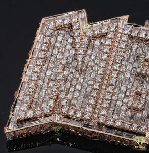 Colgante Personalizado de Plata de Ley 925 VVS Lab Grown Bling Rose Gold Rodio Plated Hip Hop Jewelry - Product Image 2