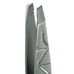 Pinzas para cejas con punta inclinada y mango impreso personalizado, pinzas para eliminar el vello de la frente, pinzas para cejas para belleza - Product Image 3