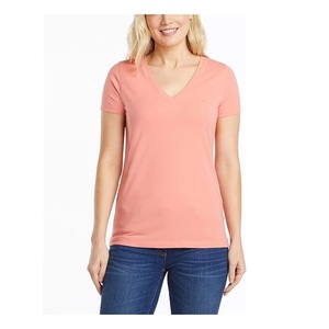 Customized 100% Cotton Casual Single Jersey Women's <b>T</b>-<b>Shirt</b> Solid Color Short Sleeve Oversized ODM Plus Size Bangladesh Factory - Product Image 4