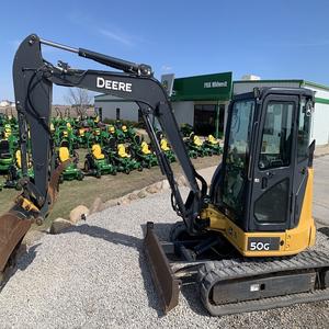 Mini-excavatrice John Deeree 50G d'occasion, moteur à haut rendement, pompe, en stock, livraison rapide, meilleur prix, équipement de construction - Product Image 1