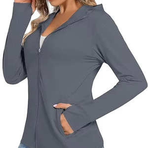 Chaqueta de lana con capucha transpirable para mujer para todas las estaciones Procesamiento de punto para primavera Otoño Invierno - Product Image 4