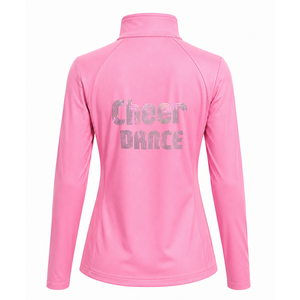 Custom Cheerleading Team Dance Practice Warm Up Apparel Custom <b>Rhinestone</b> Embroidery <b>Jacket</b> Pants set For Cheer Girls - Product Image 2