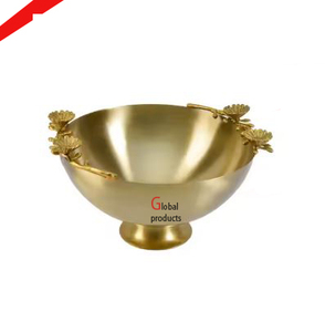 Cuenco para servir de acero inoxidable de metal azul y dorado de diseño único para restaurante y bar de hotel - Product Image 5
