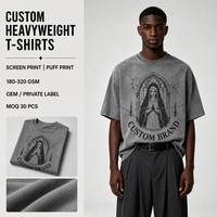 T-shirt gris graphique surdimensionné à col rond et manches courtes en tricot 100% coton écologique, streetwear pour homme