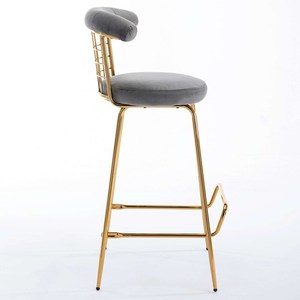 Hot Selling Luxury Gold Metal Chair Modern Eco-Friendly Durable Comfort Bar <b>Stool</b> for Commercial Use in Hotels & Restaurants - Product Image 6