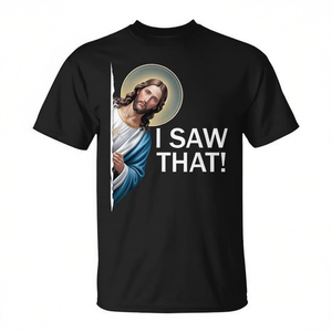 T-Shirt con Citazione Cristiana di Gesù, Maglietta Promozionale Cristiana con Frase Umoristica - Product Image 2