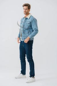Nueva llegada de la chaqueta de mezclilla de algodón de los hombres de moda personalizado al por mayor Jeans abrigo de invierno de punto OEM con servicio de nuevo invierno de punto - Product Image 6