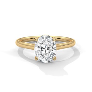 Anillo Solitario de Moissanita de Corte Ovalado de 2.0 ct, Plata de Ley 925, Anillo de Compromiso Clásico - Product Image 2
