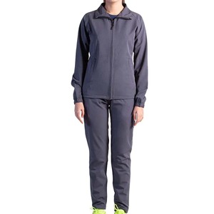 Chándal de entrenamiento de dos piezas para mujer, precio al por mayor, hecho en tela de poliéster de alta calidad, chaqueta con cremallera para mujer, pantalón para correr para mujer - Product Image 5