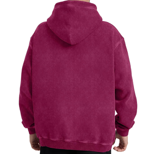 Sudadera con capucha de lavado de piedra en blanco de gran tamaño, sudaderas con capucha lavadas con ácido personalizadas, sudadera Vintage, sudadera lavada, serigrafiada, soporte OEM - Product Image 6