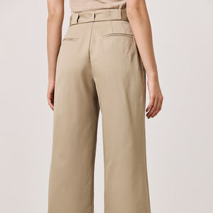 Women Autumn New Fashion Casual High Waist <b>Pants</b> Vintage Pocket Decoration Female Flare Trousers Loose <b>Pants</b> For Ladies - Product Image 5