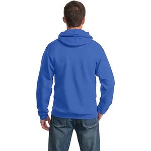Sweat-shirt à capuche en coton mélangé pour homme, grande taille, coupe classique, logo brodé, personnalisable, vintage, basiques d'hiver - Product Image 4