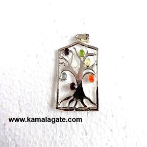 จี้โลหะธีมเจ็ดจักระ พร้อมเคลือบเงิน และเครื่องรางหินเต่าเพื่อการบำบัด - Product Image 2