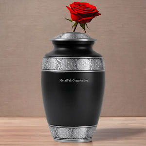 Urna de cremación decorativa para contenedor de cenizas humanas para mujeres y hombres, diseño clásico tallado a mano, urnas y tarros funerarios de Metal para entierro - Product Image 1