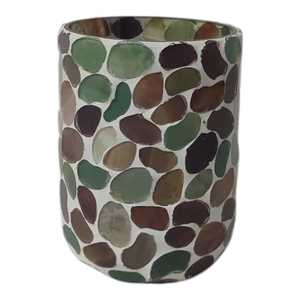 ขวดแก้วสีขาวเคลือบสีอความารีนที่สวยงามสำหรับสวนในบ้าน - Product Image 5