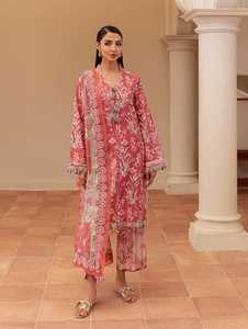 Nouveautés Vêtements d'hiver pakistanais Robes en lin non cousues 3 pièces Vêtements décontractés pour femmes Vêtements de soirée - Product Image 4