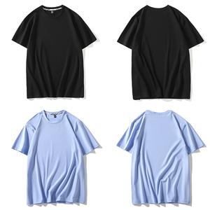 Camiseta de cuello redondo de gran tamaño de alta calidad para hombre, Camiseta de algodón cómoda con logotipo personalizado de Color sólido y hombros caídos de 240 gramos - Product Image 5