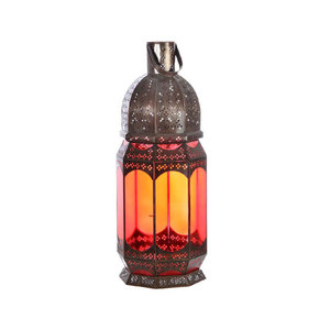 Faroles Colgantes Decorativos para Jardín Hechos a Mano, Faroles de Metal con Acabado Antiguo Estilo Marroquí, Luz de Vela Marroquí - Product Image 1