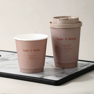 With Black Lids hot Take <strong>Cups</strong> Biodegradable Double Away 12oz Manufacturer Disposable for Takeaway Personalized Coffee <strong>Paper</strong> <strong>cup</strong> - Product Image 3