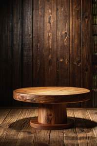 WALUNT UNIQUE DESGIN FAIT À LA MAIN GÂTEAU D'ANNIVERSAIRE DE FORME ARRONDIE Support DE SERVICE Pour Fête Célébration Gâteau En Bois - Product Image 2