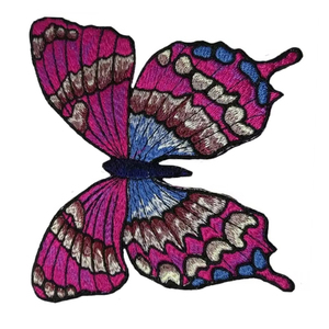 Patch brodé style papillon en tissu sergé, patchs brodés de créateur thermocollants pour chemises, patch brodé - Product Image 5