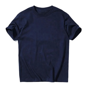 Mode haute qualité 250g 100% coton Super poids T-shirt décontracté à manches courtes pour hommes - Product Image 5