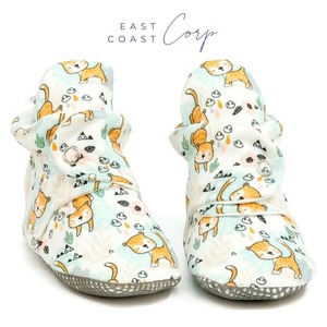 Botines de bebé de muselina de algodón orgánico, zapatillas de bebé recién nacido, botines de niño, botines de niña - Product Image 1