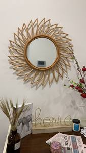 Espejo de pared moderno de ratán con marco Natural, colgante de ratán, decorativo, de alta calidad - Product Image 3