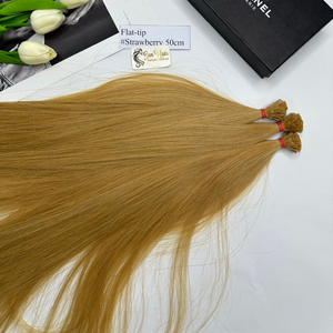 Extensions de cheveux humains vietnamiens Sun Hair Company, blond fraise, pointe plate, kératine, cuticule alignée, cheveux Remy, Cabello Humano - Product Image 3