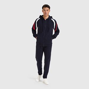 Chándal de Dos Piezas Personalizado con Cremallera para Hombre, de Algodón y Felpa, Diseño Sólido, Manga Larga, Ropa Deportiva para Exteriores, Calidad al por Mayor - Product Image 4