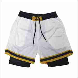 Pantalones cortos de compresión de doble capa de uso listo Nuevo diseño Transpirable Antiarrugas Casual Tamaños disponibles para la industria frontal FIT - Product Image 1