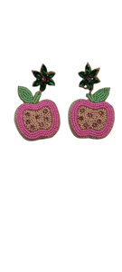 Pendientes de cuentas de semillas en forma de tubo, con forma de lazo, para mujer, con bordado, joyería de moda hecha a mano - Product Image 3