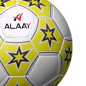 Alaay Ballon de football personnalisable cousu à la machine Couverture en PVC et PU Motifs colorés - Product Image 3