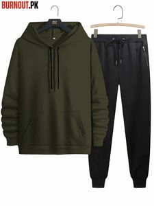 Venta al por mayor de alta calidad pantalones de chándal Flare pantalones de chándal con capucha conjuntos 500 Gsm holgado chándal para hombres - Product Image 6