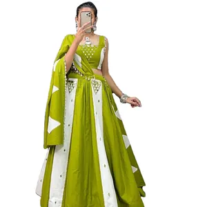 Give your navratri look this irresistible mirror work lehenga choli to make your garba night special for girls collection