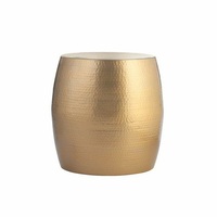 Tabouret moderne de luxe meuble forme ronde plaqué or avec taille personnalisée diamant café et fruits tabouret de fleurs finition faite à la main