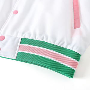 เสื้อแจ็คเก็ตบอมเบอร์ผ้าฝ้ายคาปาแบบสั่งทำพิเศษ ระบายอากาศได้ดี แห้งเร็ว กันลม กันน้ำ ซิปแบบกลับด้านได้ ใส่ได้ทั้งชายและหญิง ด้านหน้าทำจากผ้าขนสัตว์ เหมาะสำหรับฤดูใบไม้ผลิ - Product Image 4